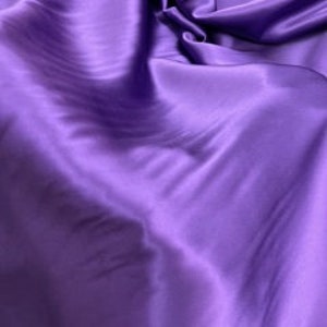 Lila Seide Charmeuse Stoff, 100% Maulbeere, Made in Italy