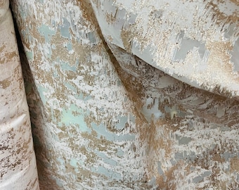 Champagne with gold organza jacquard brocade designer fabrics made in Italy