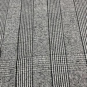 Glen Plaid Tweed Wool Cashmere Fabric: Salt & Pepper Scottish Design