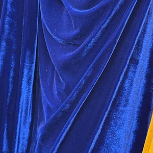 Royal blue  4way stretch velvet great for dress skirt pants shirt and much more made in Spain
