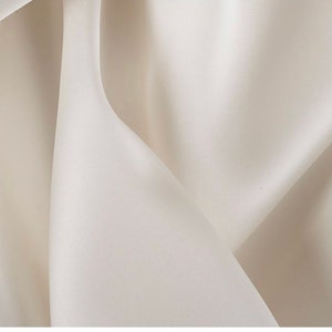 Off white 100% poly satin organza most elegant fabrics for dress shirt and much more made in Italy