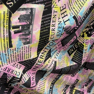Newspaper Print Dress - Etsy