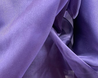 Dark Purple Silk Organza Fabric: Italian Mulberry Silk (57" Wide)