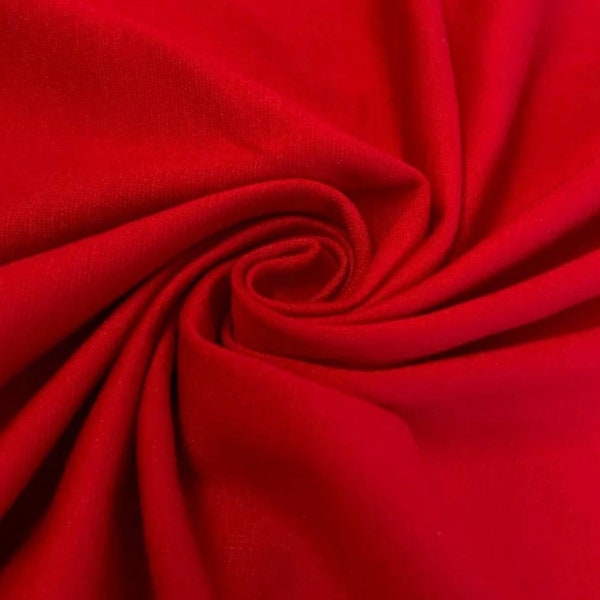 Red ponte de roma Jersey knit great fabric for dress pants jacket and much more use made in Italy