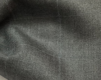 Tela para traje de lana 100 % con cuadros Glen grises - Ralph Lauren Design