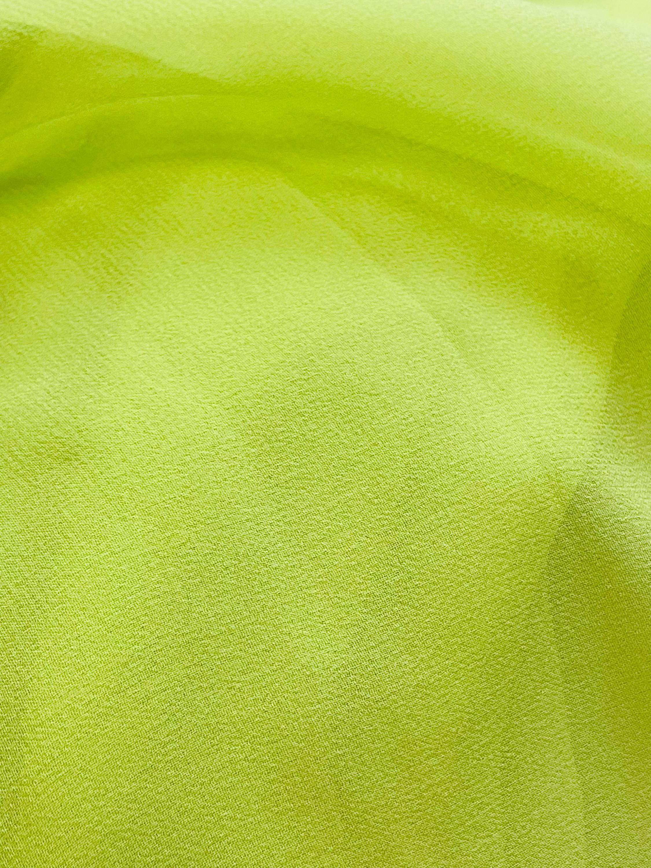 100% silk chiffon lime green  great fabrics for dress jacket skirt pants shirt lamps shade and much more made in France