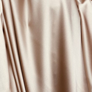 Silky stretch charmeuse Champagne color made in Italy