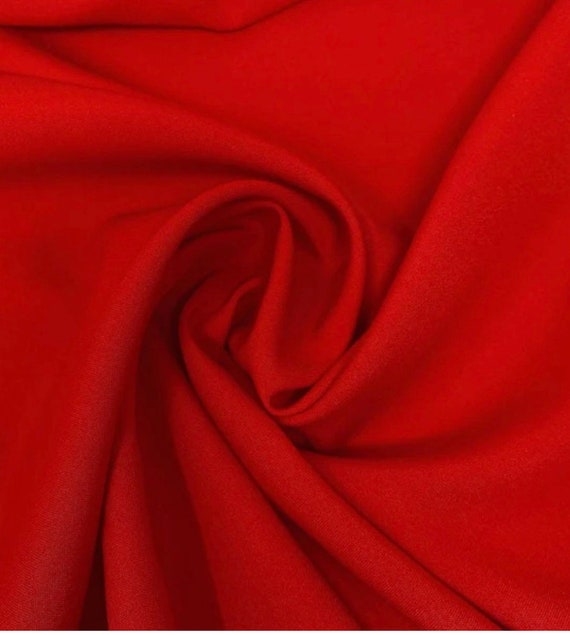 Crepe stretch rojo odessa hecho en Italia grandes telas para vestir  chaqueta pantalones y mucho más