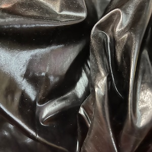 Spandex elástico en 4 direcciones negro brillante hecho en Italia