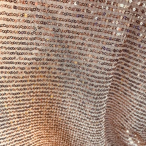 Rose gold plated sequins spandex