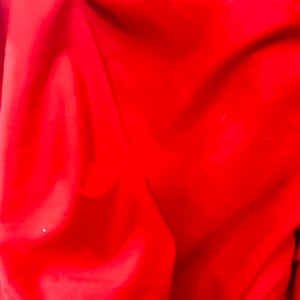 Red 100%  polyester stretch pongee  lining  made in France