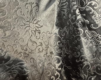 Designer Rayon silk velvet brocade great for jacket hats pillows skirt and much more use made in Spain
