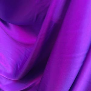 purple  100% silk charmeuse 19MM great  fabrics for dress jacket pants shirt caftan and much more use made in ITALY