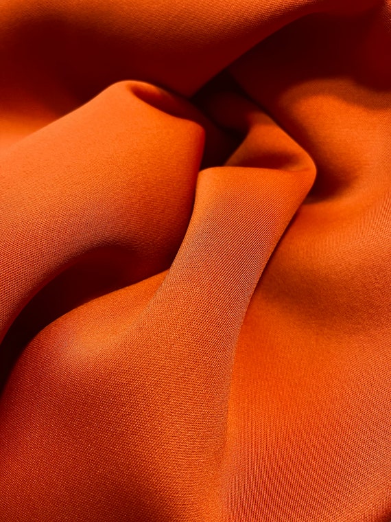 orange dress fabric Orange Ruffle Pleated Mesh Fabric Crinkle Accordion Pleated Tulle Fabric for Dress Skirt Evening Gowns 61 Inches Width LX179