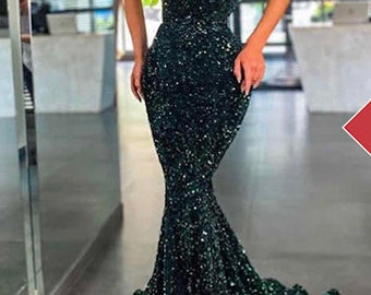 Secuencia verde cazador 4way Terciopelo elástico para vestido de fiesta y mucho más