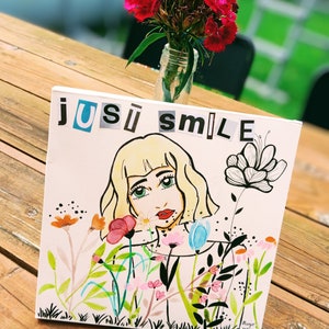 Illustrazione di donna / illustrazione motivazionale / decorazione della casa / illustrazione floreale