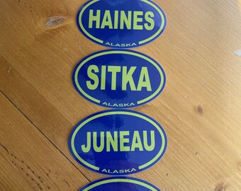 Inside Passage Southeast Alaska Cruise Ship Ports Waterproof and Scratch Resistant Stickers