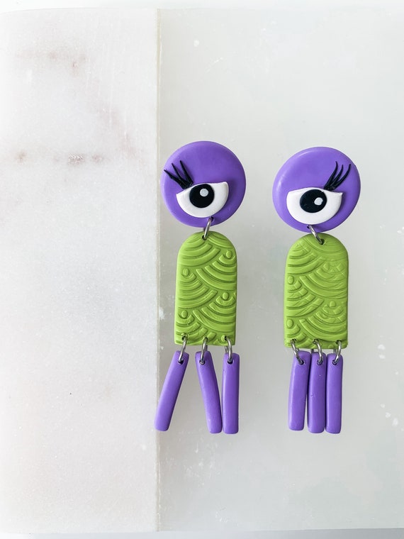 Schmoopsie Poo Dangle Earrings || Monsters, Inc. inspired earrings || Celia  Dangle Earrings || Disney Land World Bound
