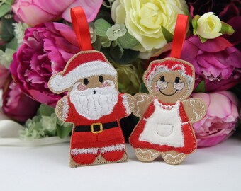 Gingerbread Santa and Mrs Claus