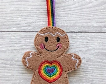 Rainbow Heart Gingerbread