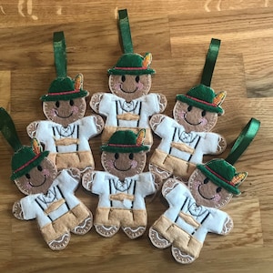 German Oktoberfest Gingerbread Dancers (couple, girl, boy)