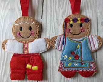 Ukrainian Hopak Gingerbread Dancers (couple, girl, boy)