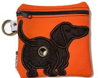 Dashound Dog Poo Bag Holder, Fun Gift for Dashound Owners, Personalised Poop Bag Dispenser,  Waste Pouch Holder, Dog Walking Accessories,
