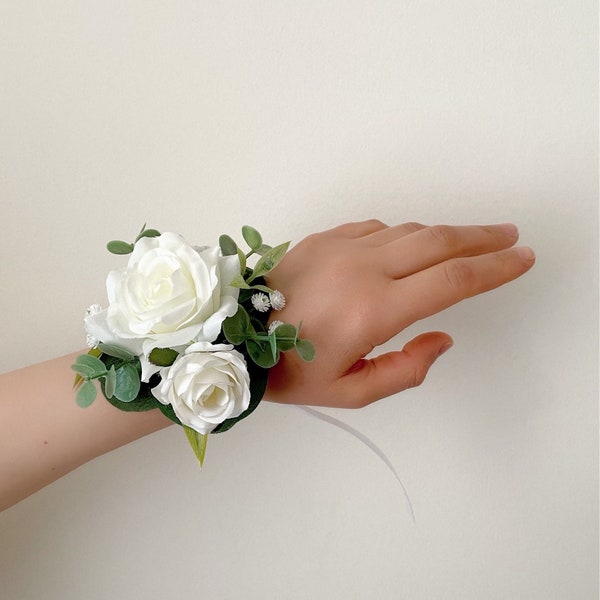 Mom Corsage, Hochzeitsaccessoires, künstliche Anstecknadel, künstliche Armband, Seidenkorsage, Pfingstrosen Ansteckblume, künstliche Rose Ansteckblume