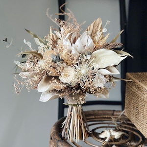 Dried Bridal Bouquet - Boho Bouquet - Wedding bouquet - Boho wedding - Dried flower bouquet - Rustic Dried Flowers - Wild flower bouquet