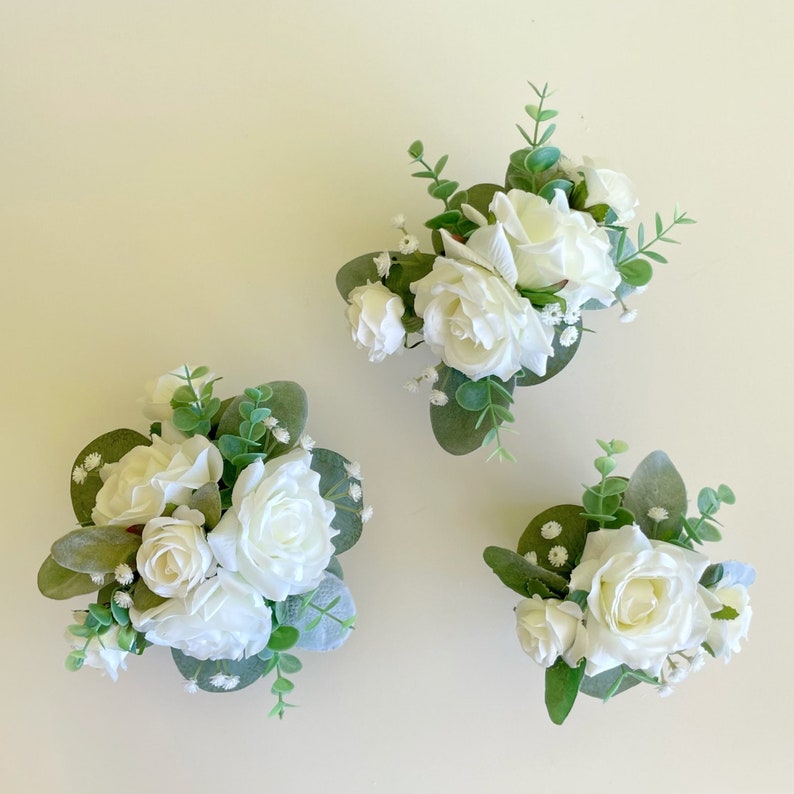 Flower cake topper, Wedding cake decoration, lamb ear and greenery decoration for cake, Wedding accessories, Magaela Bridal cake Party image 1