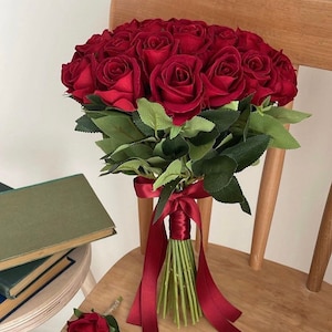 Red roses bouquet, white Wedding bouquet, bridal bridesmaids bouquets ,black wedding bouquet, Real touch red roses , purple bride bouquet
