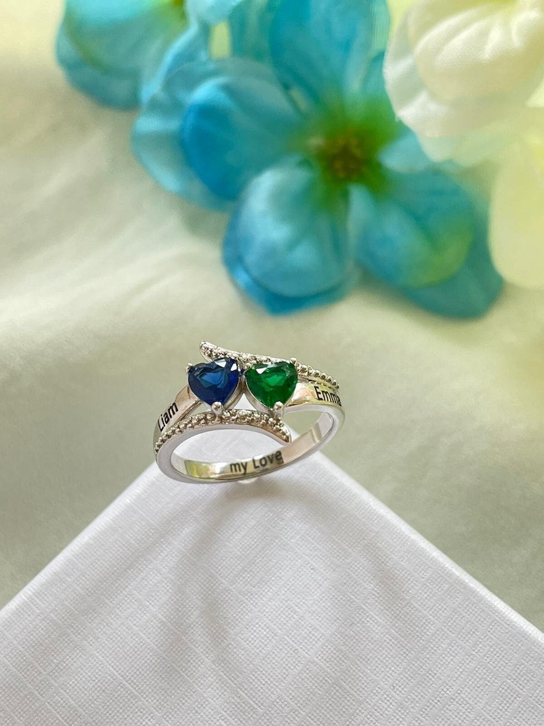 Silver Birthstone Ring Gift for Her gift for Women gift Etsy Canada
