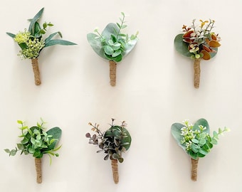 Eucalyptus Boutonniere,  Greenery Boutonniere , Wedding buttonhole,  Boho greenery boutonniere,  Groomsman flower boutonniere, Boutonniere