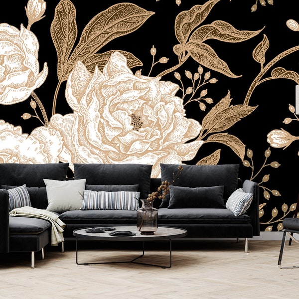 Black and White Wallpaper Etsy UK