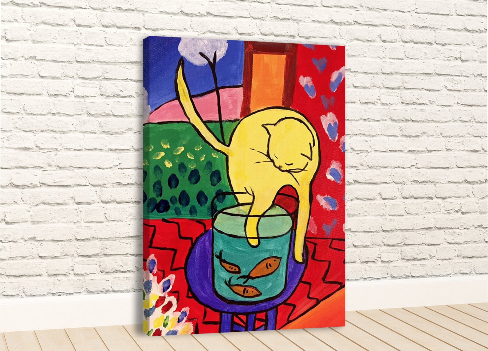 Henri matisse the cat with red fish 1914 canvas wall art etsy