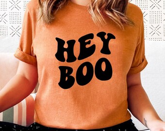 Hey boo svg, Fall Svg, Halloween, Halloween quotes, Svg Cut File, Wavy Letters Svg, Silhouette Cut file, Cricut Svg, SVG Digital Download