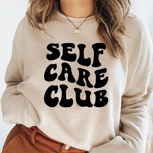 Self Care Club SVG, Self Love Club svg, Amor Próprio, Letras Onduladas Svg, Vintage, Retro, Arquivo de Corte de Silhueta, Cricut Svg, Download Digital SVG