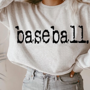 Baseball Typografie Design, Typografie, Retro Schreibmaschine, Distressed Design, Sublimation DTF Design, PNG Digital Download