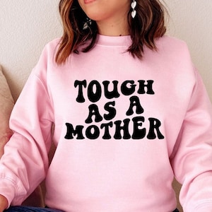 Mom Life Svg, Tough as a Mother Svg, Mom SVG, Wavy Letters Svg, arquivo de corte de silhueta, Cricut Svg, SVG Digital Download