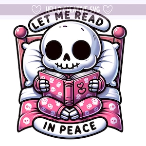 Déjame leer en paz PNG, esqueleto de libros PNG, esqueleto sarcástico PNG, sarcástico PNG, libros, leer, diseño de sublimación, descarga digital PNG