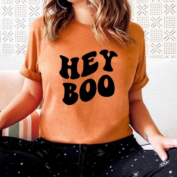 Hey boo svg, Fall Svg, Halloween, Halloween quotes, Svg Cut File, Wavy Letters Svg, Silhouette Cut file, Cricut Svg, SVG Digital Download