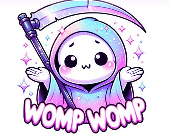 Womp Womp PNG、面白い死神 PNG、死神のクリップアート、皮肉な死神 PNG、皮肉な PNG、昇華デザイン、PNG デジタルダウンロード
