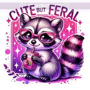 Raton laveur mignon mais sauvage PNG, clipart drôle de jus, raton laveur sournois, rester poubelle Png, conception par sublimation, téléchargement numérique PNG