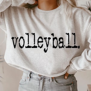 Volleyball Typography Design, Sports, Typography, Retro Typewriter, Distressed Design, Sublimation DTF Design, PNG Digital Download