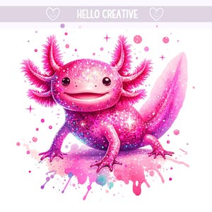 Te amo Axolotl PNG, Axolotl Clipart, Axolotl lindo, Axolotl rosa PNG, Diseño de sublimación, Descarga digital PNG