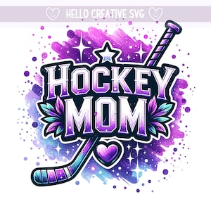 Hockey Mom Clipart, Ice Hockey PNG, Hockey Mom Png, Hockey Player Clipart, Ice Hockey, Sublimation Design, PNG Digital Download
