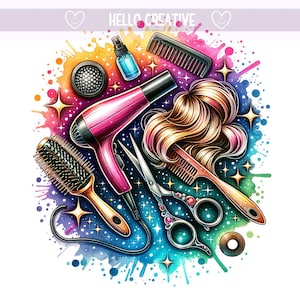 Friseur Png, Friseur Png, Friseur Salon, Friseur Cliparts, Sublimation Design, PNG digitaler Download