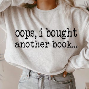 Oops I Bought Another Book, Typography Design, Typography, Retro Typewriter, Distressed Design, Sublimation DTF Design, PNG Digital Download