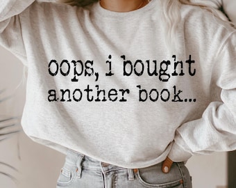 Oops I Bought Another Book, Typography Design, Typography, Retro Typewriter, Distressed Design, Sublimation DTF Design, PNG Digital Download
