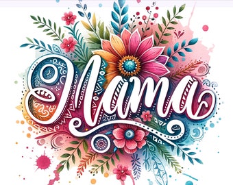 Mama Png, Best Mom PNG, Mother's Day, Floral Mom Clipart, Mother's Day PNG, Mama Clipart, Sublimation Design, PNG Digital Download